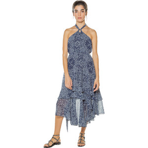 Pepe Jeans Ramona Midi Καλοκαιρινό Φόρεμα για Γάμο / Βάπτιση Navy Μπλε PL952863-0AA