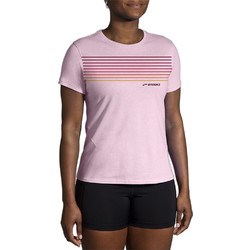 Brooks Distance Short Sleeve 2.0 Γυναικείο Αθλητικό T-Shirt Ροζ 221614-677