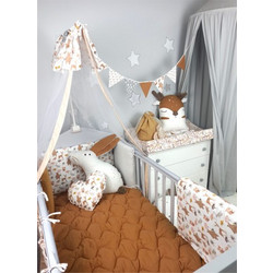 Baby Star Forest Friends Σετ Κούνιας Brown 3τμχ