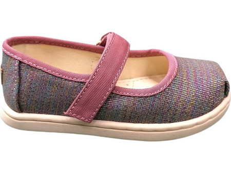 Toms Παιδικές Μπαλαρίνες Πάνινες με Σκρατς Ροζ 10017776