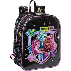 Safta Monster High Σχολική Τσάντα Πλάτης Γυμνασίου - Λυκείου Μαύρη 612498232