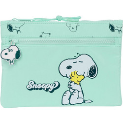 Safta Snoopy Groovy Κασετίνα με 2 Θήκες Γαλάζια 812439033
