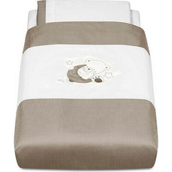Cam Bear Moon Σετ Κούνιας White/Ecru 3τμχ