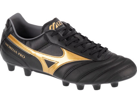 Mizuno Morelia II Pro FG P1GA231350 Ποδοσφαιρικά Παπούτσια Με Τάπες Μαύρα Χρυσά