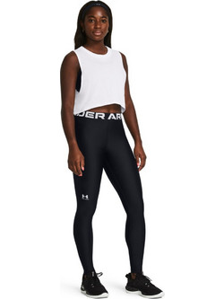 Under Armour HeatGear Authentics Γυναικείο Κολάν Μακρύ Ψηλόμεσο Βαμβακερό Μαύρο 1383559-001