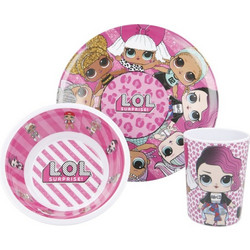 Stor Παιδικό Σετ Φαγητού LOL Surprise Pink 3τμχ