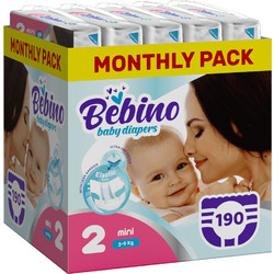 Bebino Baby Diapers Mini Monthly Pack Πάνες No2 3-6kg 190τμχ