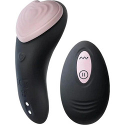 Blush Temptasia Heartbeat Κλειτοριδικός Δονητής για Ζευγάρια με Τηλεχειριστήριο Μαύρος