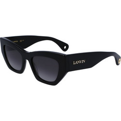 Lanvin LNV651S 001 Ανδρικά Γυαλιά Ηλίου Πεταλούδα Κοκάλινα Μαύρα με Μαύρο Polarized Φακό