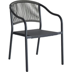 Fylliana Dakar Πολυθρόνα Κήπου Rattan Γκρι 0043-124-003