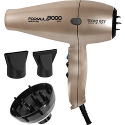 Tecno Dry Formula 9000 Επαγγελματικό Πιστολάκι Μαλλιών Ionic με Φυσούνα 2650W Champagne