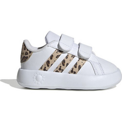 Adidas Grand Court 2.0 Παιδικά Sneakers Λευκά Καφέ Μπεζ IE2752