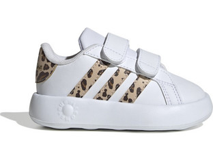 Adidas Grand Court 2.0 Παιδικά Sneakers Λευκά Καφέ Μπεζ IE2752