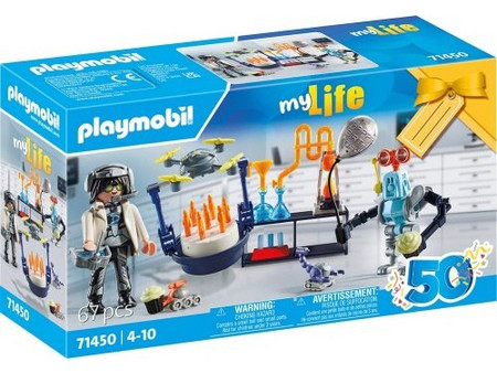 Playmobil City Life Gift Set Πάρτυ στο Εργαστήριο του Τρελοεπιστήμονα για 4-10 Ετών 71450
