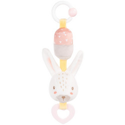 KikkaBoo Rabbits In Love Υφασμάτινη Κουδουνίστρα για Νεογέννητα
