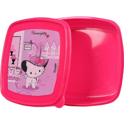 SunCe Hello Kitty Πλαστικό Παιδικό Δοχείο Φαγητού Φούξια