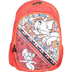 SunCe Tom & Jerry Σχολική Τσάντα Πλάτης Δημοτικού Κόκκινη THE-7420