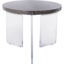HomeMarkt Acrycon Τραπεζάκι Σαλονιού Στρογγυλό Μαρμάρινο με Βάση Φ64xΥ51cm HM9780.01