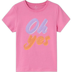 Name It Παιδικό T-Shirt Κοντομάνικο Φούξια 13226131