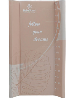 Bebe Stars Leaf Σκληρή Αλλαξιέρα Μωρού Πλαστική 77x45cm Εκρού