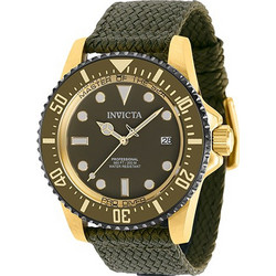 Invicta Pro Diver Ανδρικό Ρολόι Αυτόματο με Χακί Υφασμάτινο Λουράκι 38240