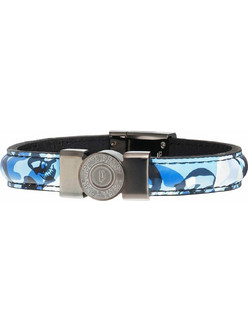 Police Ανδρικό Βραχιόλι από Δέρμα PJ25556BLU.03