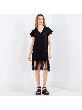 Scotch & Soda Midi Καλοκαιρινό Καθημερινό Φόρεμα Μαύρο 177486-SC6647