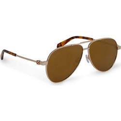 Off White OERI122S 7676 Ανδρικά Γυαλιά Ηλίου Aviator Μεταλλικά Χρυσά με Καφέ Polarized Φακό