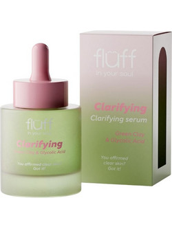 Fluff Clarifying Cleansing Green Clay & Glycolic Acid Serum Προσώπου 30ml