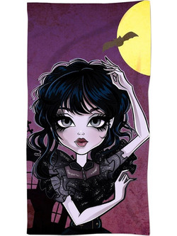 Gothic Girl Παιδική Πετσέτα Θαλάσσης Μωβ 140x70cm