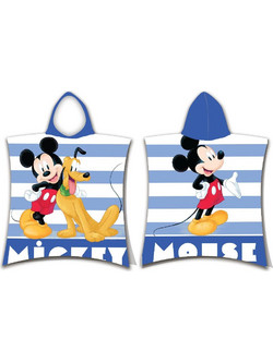 Borea Mickey Παιδικό Πόντσο Θαλάσσης Microfiber Μπλε 50x115cm