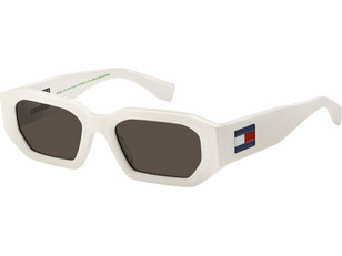 Tommy Hilfiger TJ0099/S VK6/IR Γυαλιά Ηλίου Ορθογώνια Κοκάλινα Λευκά με Μαύρο Polarized Φακό