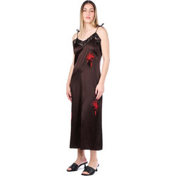 Beatrice B. Midi Καλοκαιρινό Βραδινό Φόρεμα Καφέ 24FE6214SATIN-690