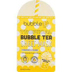 Bubble T Tropical Bubble Tea Sheet Μάσκα Προσώπου για Λάμψη με Αλόη 20ml