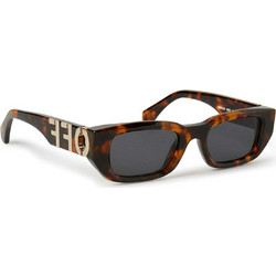 Off White OERI124 6007 Γυναικεία Γυαλιά Ηλίου Ορθογώνια Κοκάλινα Ταρταρούγα με Μαύρο Φακό
