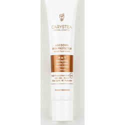Carystea Age Down 4 in 1 Αντηλιακή Κρέμα Προσώπου Αντιγηραντική Κατά των Πανάδων με Χρώμα SPF30 40ml
