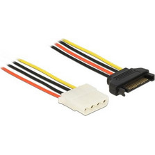 DeLOCK 60136 Καλώδιο Τροφοδοσίας 15-Pin SATA to 4-Pin SATA Female 0.2m Multicolor