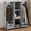 vidaXL Βεστιάριο Ρούχων Γκρι 102x38x110cm 848034