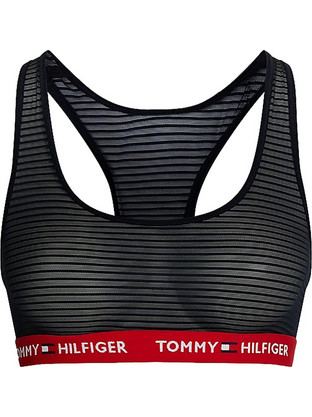Tommy Hilfiger Αθλητικό Μπουστάκι με Μέτρια Στήριξη Μαύρο UW0UW02418-DW5