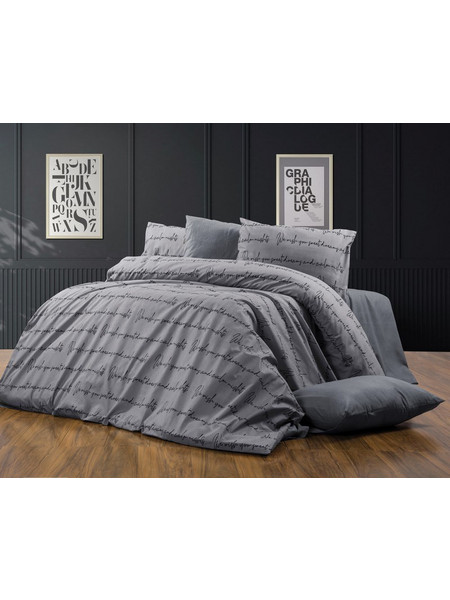 Dimcol Πάπλωμα Μονό 160x240 Αρίσβη 472 Grey