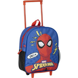 Safta Spider-Man Σχολική Τσάντα Τρόλεϊ Δημοτικού Μπλε Κόκκινη 8445484401615