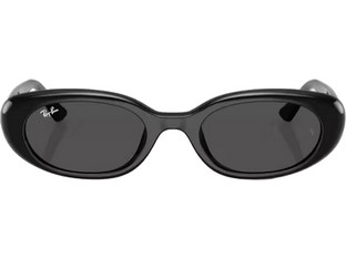 Ray-Ban RB4441D 667787 Γυναικεία Γυαλιά Ηλίου Οβάλ Κοκάλινα Μαύρα με Μαύρο Φακό