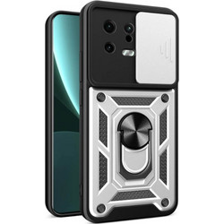 Bodycell Armor Slide Ring Holder Back Cover Silver (Xiaomi 13)