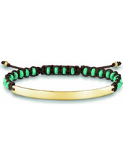 Thomas Sabo Γυναικείο Βραχιόλι Μακραμέ από Κορδόνι & Ασήμι A0056-896-17