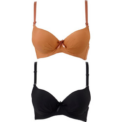 Gsecret Σουτιέν Balconette Push Up με Μπανέλα Μαύρο Ταμπά 2P17329-21650