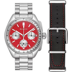 Bulova Lunar Pilot Ανδρικό Ρολόι Χρονογράφος με Ασημί Μεταλλικό Μπρασελέ 96K115