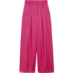 Ted Baker Ψηλόμεση Σατέν Γυναικεία Παντελόνα Loose Εφαρμογή Φούξια 275541