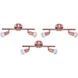 Home Lighting Κρεμαστό Φωτιστικό Οροφής Δίφωτο Μπρονζέ 77-8844