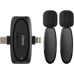 Ulanzi V6 Plug-Play Lavalier Σετ 2 Μικρόφωνα Πέτου USB-C / Lightning