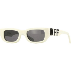 Off White OERI124 0107 Γυναικεία Γυαλιά Ηλίου Ορθογώνια Κοκάλινα Λευκά με Μαύρο Φακό